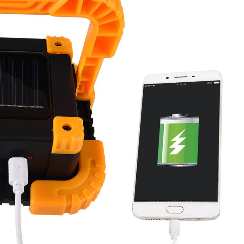 20w Led Cob Solar Arbetsljus Vattentät Usb Uppladdningsbar Strålkastare Spotlight Utomhus Camping Nödlykta