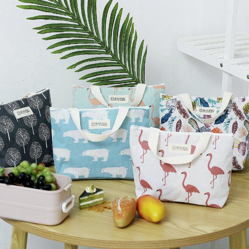 23x12x22cm Lunchväska Vuxen Barn Mat Förvaringsväska Värmeisolerad Lunchbox Väska Utomhus Camping Resa Picknickväska