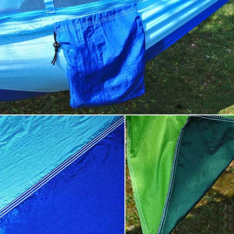 270x140cm Utomhus Portabel Dubbel Hängmatta Fallskärm Hängande Swing Bed Camping Vandring