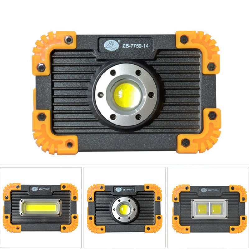 3-lägen 350 Lm Vattentät Cob Led Strålkastare Usb-laddning Utomhus Spotworklampa Camping Bärbar Söklampa