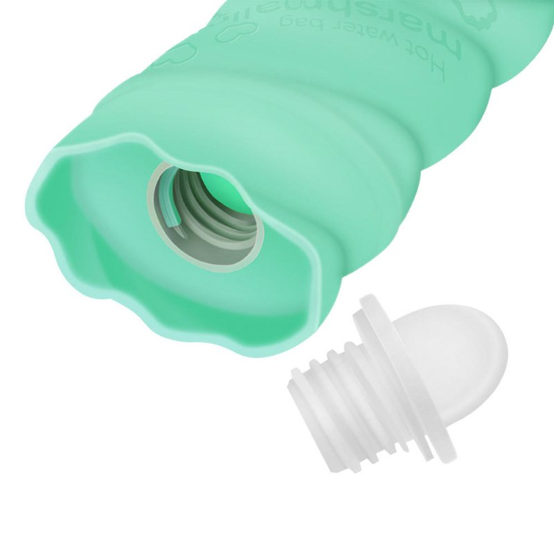 330ml Silikon Varmvattenflaska Värmepåse Mini Handvärmare Med Stickat Fodral