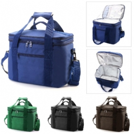 33x20x27cm Oxford Dubbellager Isolerad Matsäck Stor Kapacitet Resor Utomhus Picknick Tygpåse