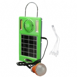 4-i-1 750lm Campingljus Cob Arbetslampa Solpanel Fläkt Power Bank Edc Utomhusresor