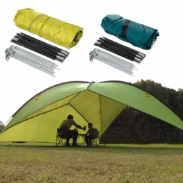 480cm 210t Polyester Triangel Shelter Rv Resetält Uv Vattentätt Canopy Beach Camping Tält Med Förvaringsväska Utomhus