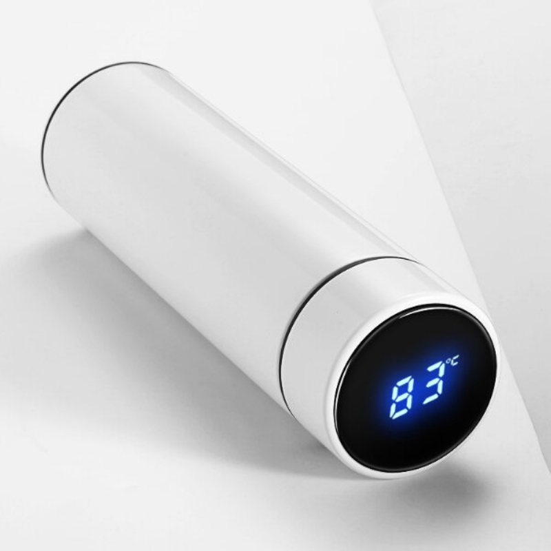 500 Ml Vakuumtermos Lcd Temperaturdisplay Vattenflaska Rostfritt Stål Dubbelvägg Isolerad Kopp