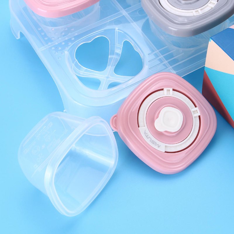 90ml 120ml 6st/set Baby Barn Mat Förvaringslåda Lunch Snack Supplement Mjölkpulverbehållare
