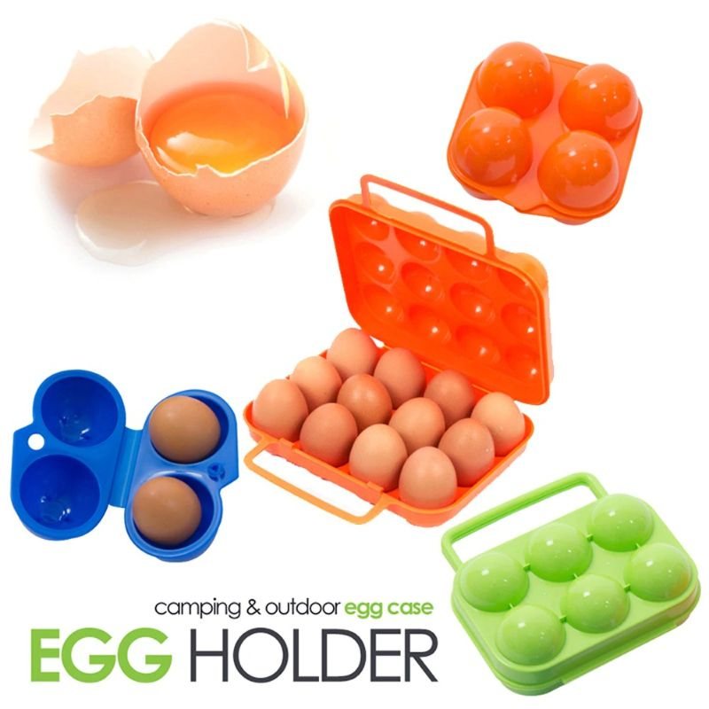 Ägg Carrier Container Case Utomhus Porslin Bärbar Camping