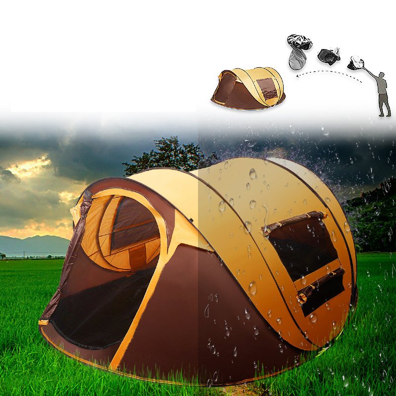 Automatiskt Campingtält För 5-8 Personer Vattentätt Uv-skydd Solskydd Baldakin Outdoor Travel Beach