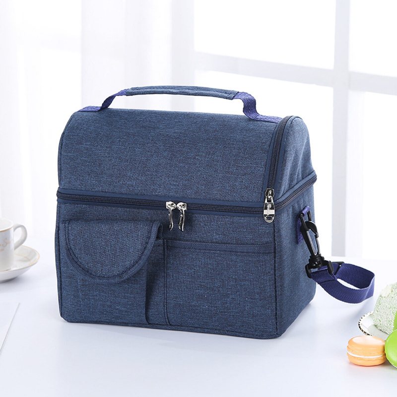 Bärbar Isolerad Matlunchväska Cooler Box Picknickväska Resebärbar Axelväska
