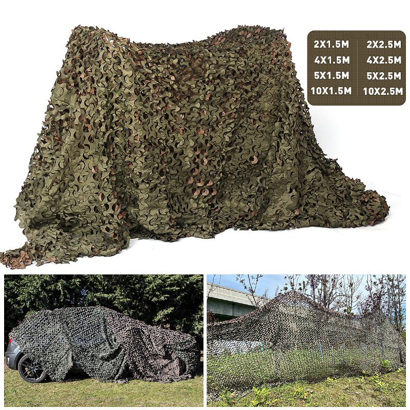 Camo-nät I Flera Storlekar Snabbtorkande Vattentätt Kamouflagenät Vändbar Grön/brun För Jakt/skytte