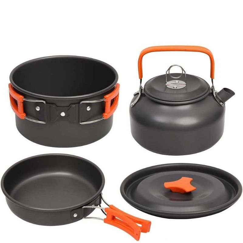 Camping Köksredskap Kit Utomhus Aluminium Matlagningsset