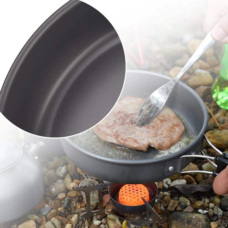 Camping Köksredskap Kit Utomhus Aluminium Matlagningsset