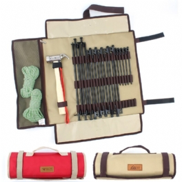 Camping Peg Bag Utrustning Förvaringsväska Handhållen Utomhuscamping Klättertält Peg