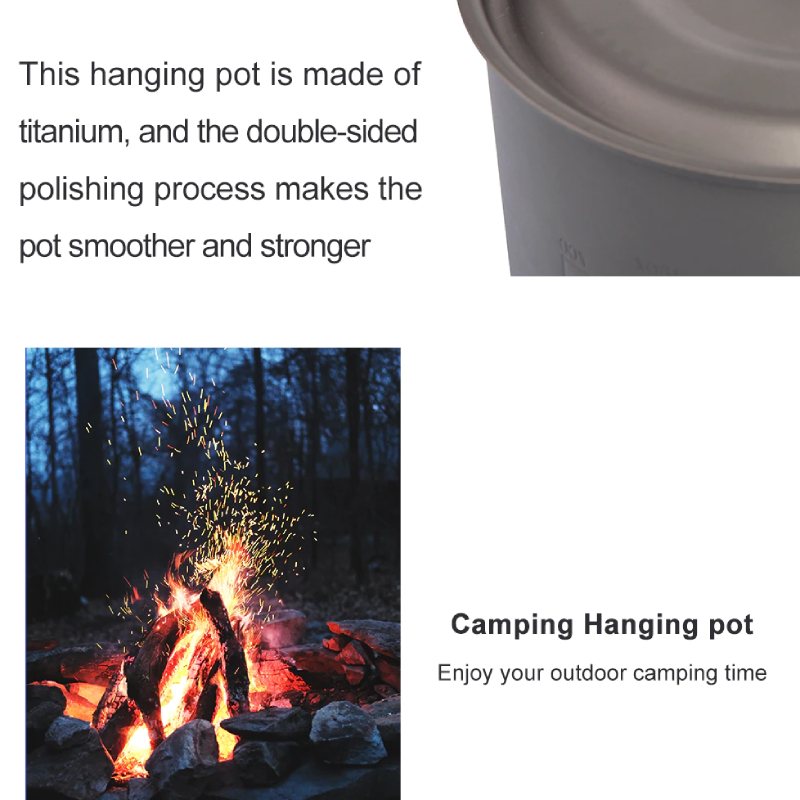 Camping Porslin Titanium Kokkärl Set