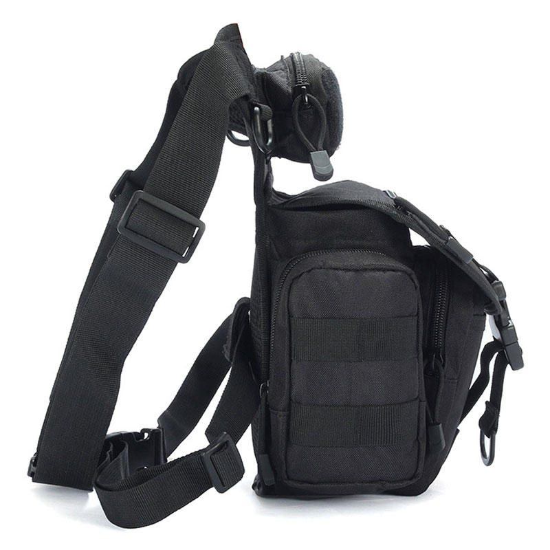 Canvas Vattentät Tactical Bag Midjepaket Benväska Camping Vandring Jakt Bältesväska