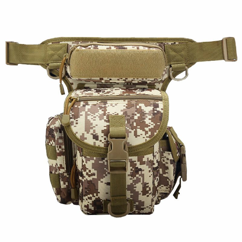 Canvas Vattentät Tactical Bag Midjepaket Benväska Camping Vandring Jakt Bältesväska