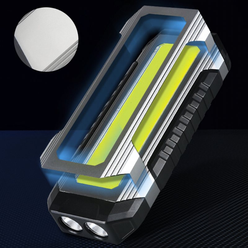 Cob Led Arbetslampa Usb Uppladdningsbar Ficklampa Camping Lykta Led Med Magnet