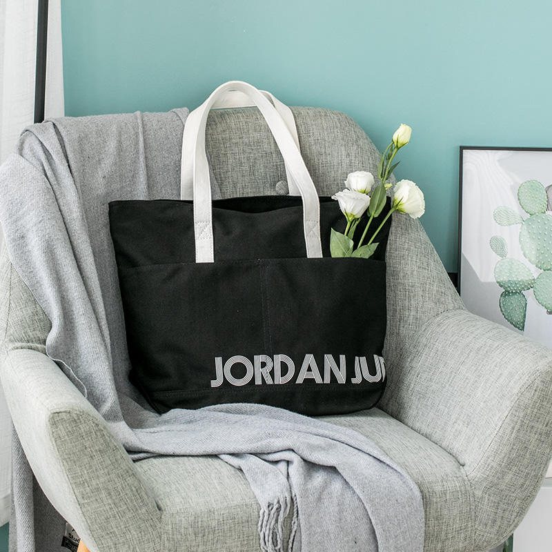 Jordan&judy 2.2l Canvas Axelväska Fritidshandväska Shoppingväska Utomhusresor