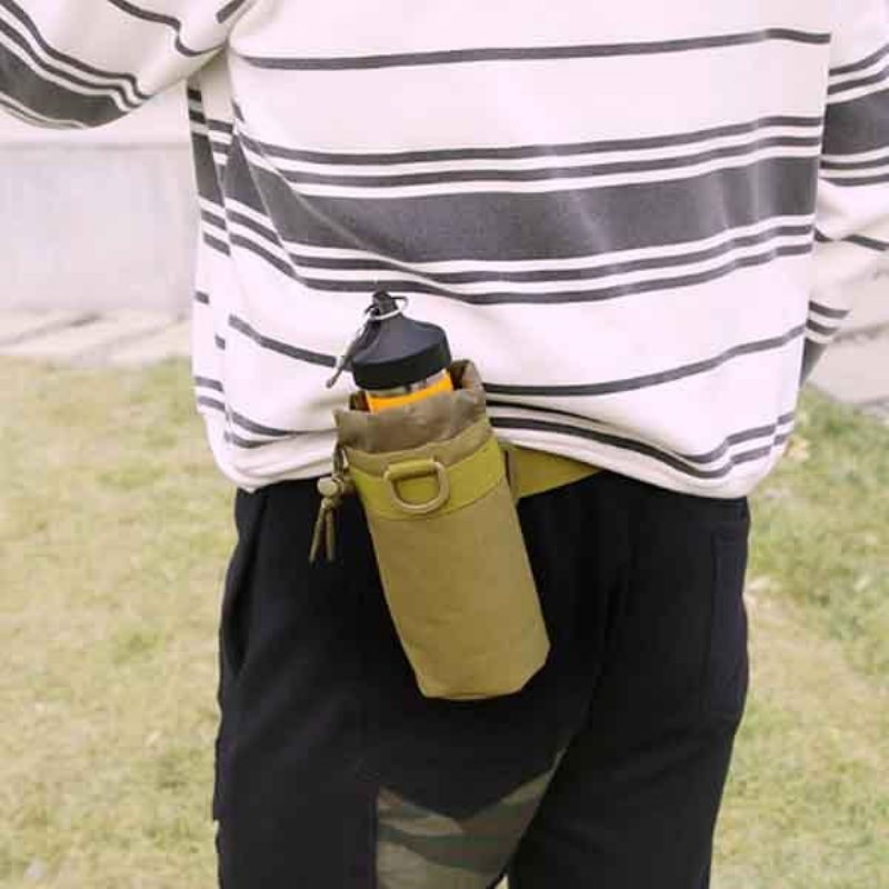Kaload 19x8cm Tactical Water Bottle Bag Kettle Pouch Cup Midjeaxelväska