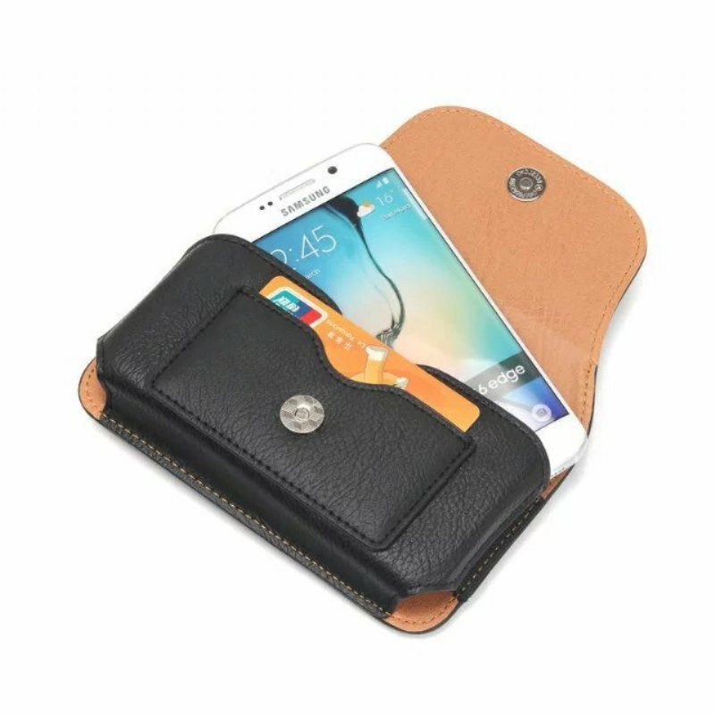 Läder Midjeväska Kort Mobiltelefon Förvaringsskydd Väska Vattentät Taktisk För Xs Xr Xsmax 5.1"/5.5"/6.3" Telefon