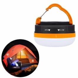 Led Campinglykta Bärbar Tältlampa Med Infällbar Krok Och 5 Ljuslägen