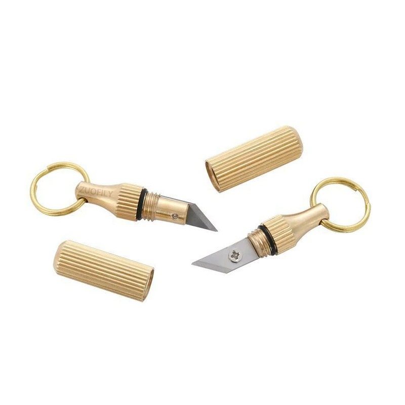 Minikniv Multifunktionell Edc-verktyg Bärbara Nyckelringar Mässingskapsel