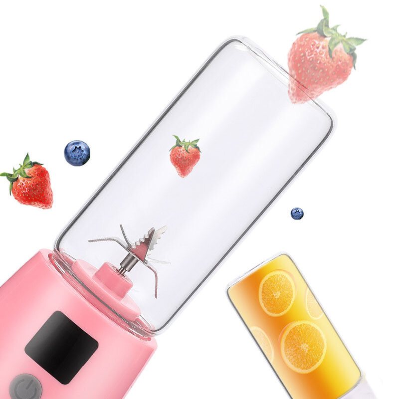Multifunktion Mini Juicer Mat Milkshake Fruktmaskin Maskin Usb Uppladdningsbar Blender Camping Picnic