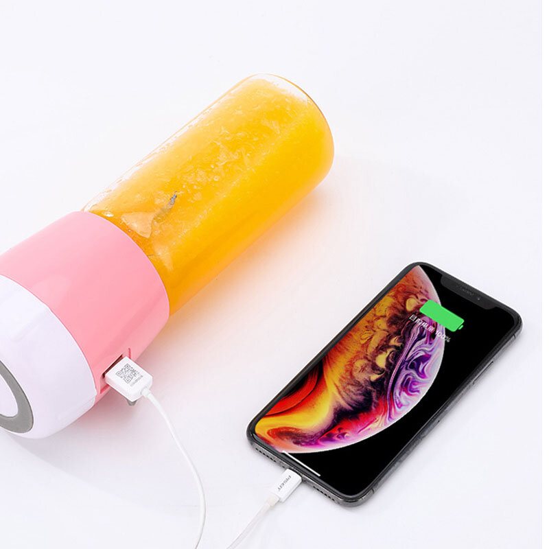 Multifunktion Mini Juicer Mat Milkshake Fruktmaskin Maskin Usb Uppladdningsbar Blender Camping Picnic