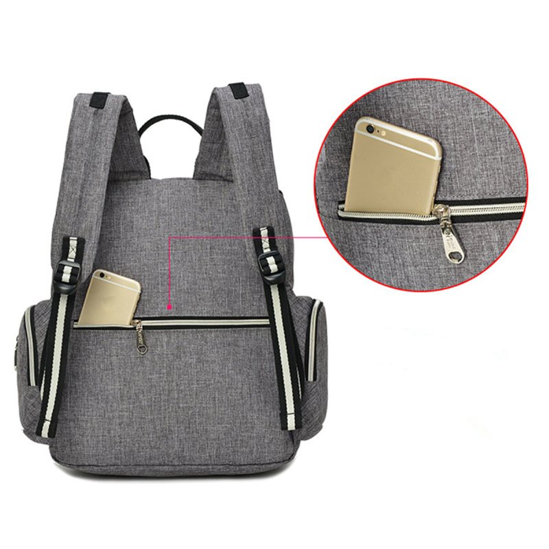Multifunktion Mummy Ryggsäck Barnvagn Blöje Förvaringsväska Axelväska Travel Baby Handväska