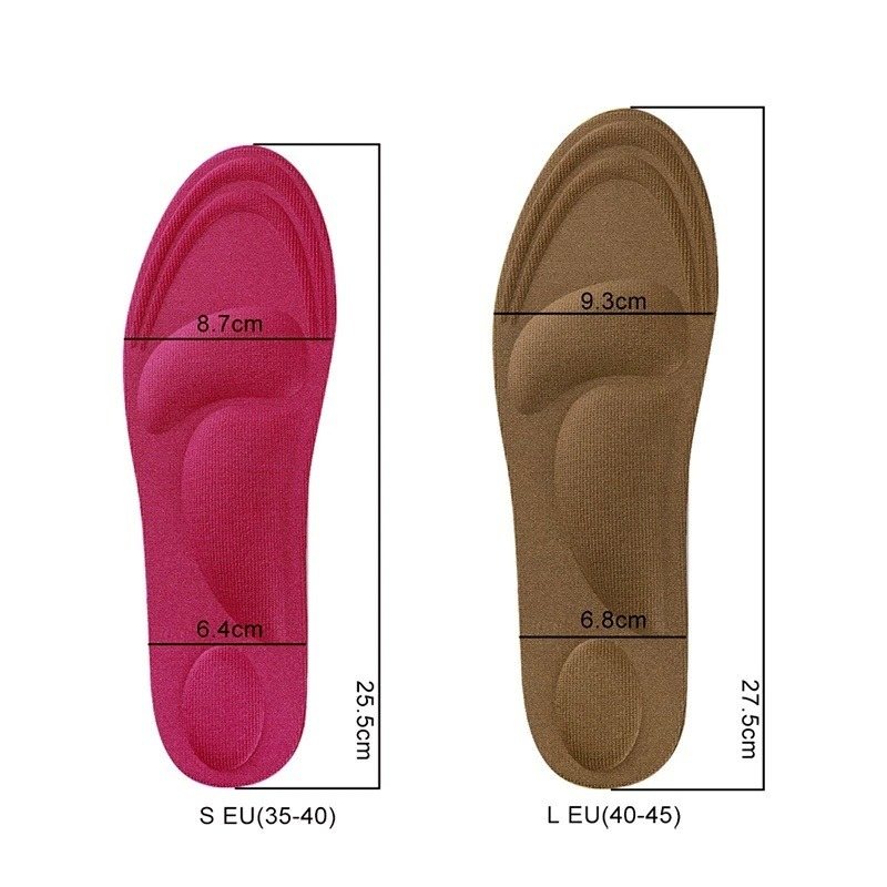 Ortopediska Innersulor 4d Memory Foam Smärtlindring Mjuk