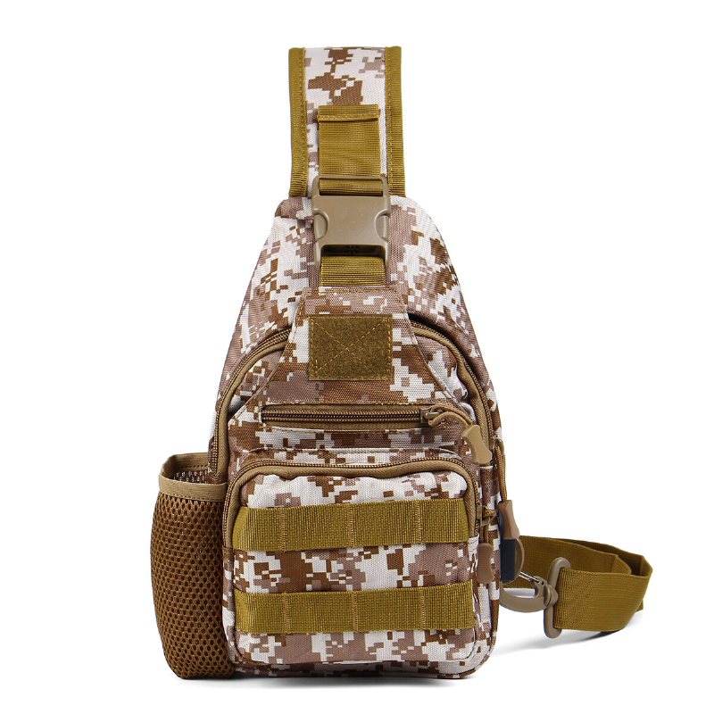 Oxford Cloth Tactical Bag Usb Laddningsbröstväska Klättervandringsaxelväska