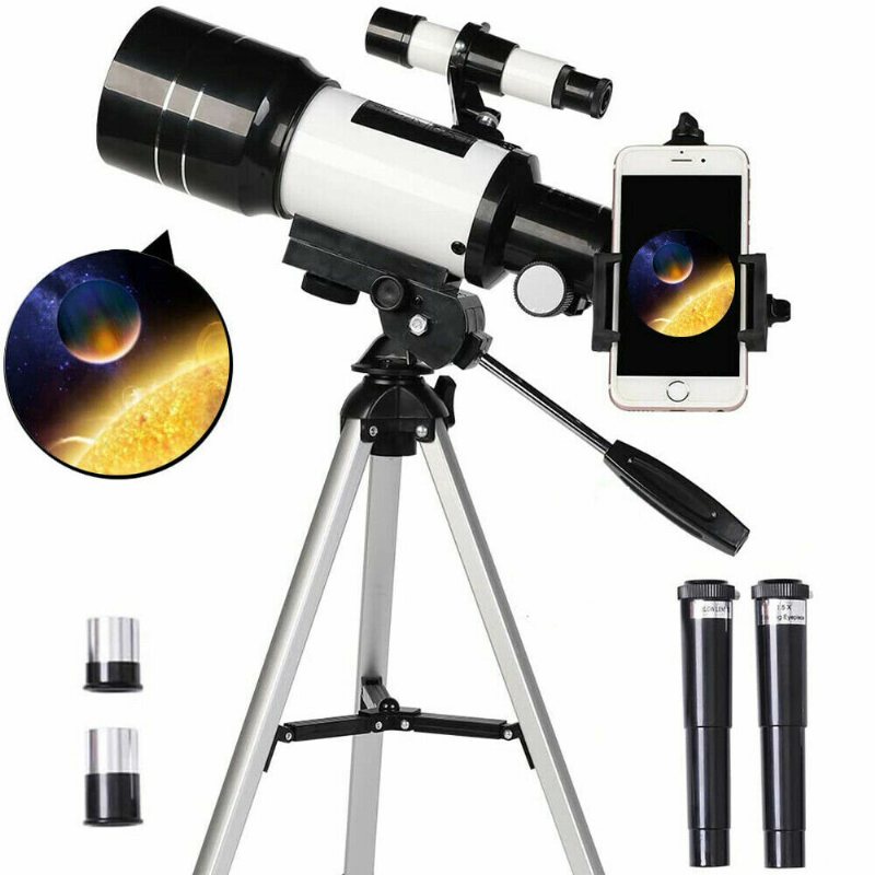 Professionellt Astronomiskt Teleskop 150x Refraktivt Rymdteleskop Utomhusresor Spotting Scope Med Stativ