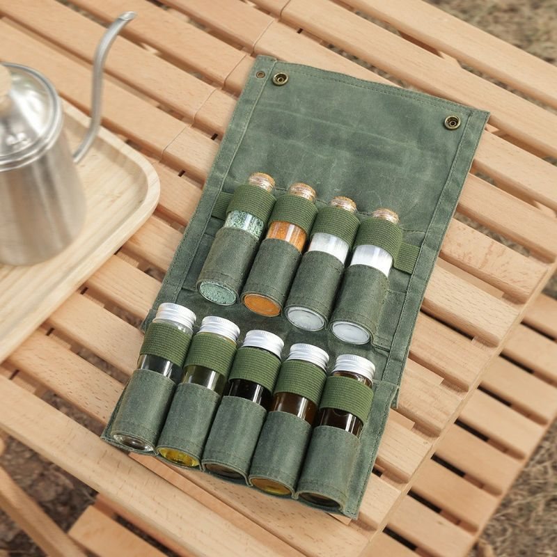Spice Bottle Set Bärbar Picknick Bbq Kryddpåse