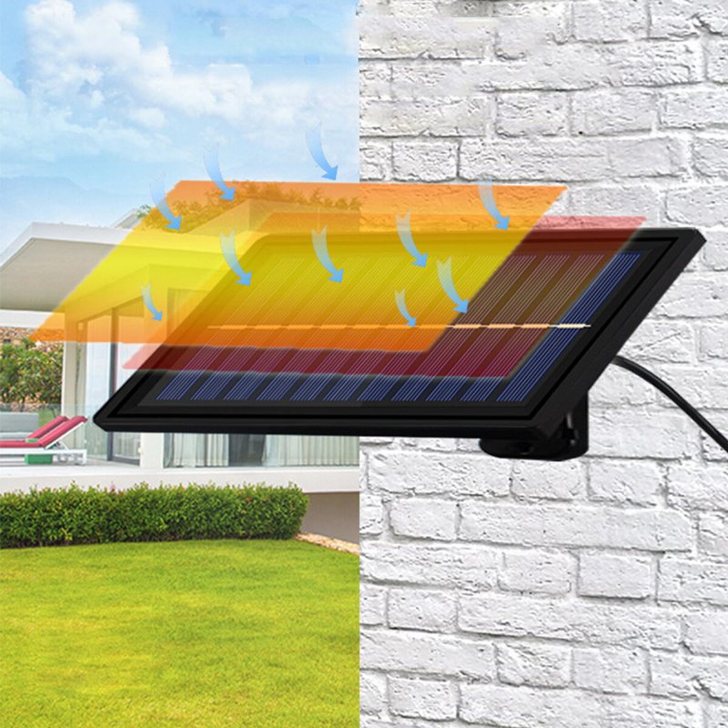 Split Solar Light Remote Led-lampor Med Förlängning Utomhus Vattentät Vägglampa Solljusdriven Lykta För Farden Street