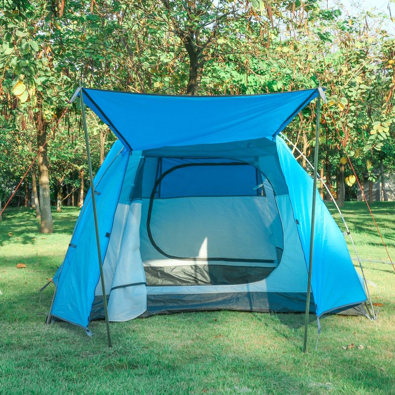 Tooca 4-personers Campingtält Med Skärmrum Skyddar Veranda Dubbellager Vattentätt Utomhuscampingtält
