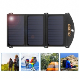 Us Direct Choetech 19w Solpanel Dubbel Usb-port Vattentät Lätt Telefonladdare Utomhus Camping Resor