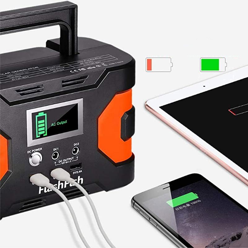 Us Direct Flashfish Ea150 200w Peak Power 166wh 45000mah Portable Station+ Tsp 18v 60w Foldbar Solar Panel Backup Emergency Energy Kit