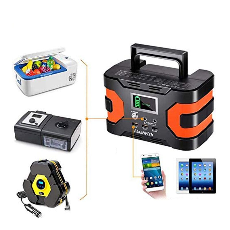 Us Direct Flashfish Ea150 200w Peak Power Station Cpap Portable Solar Generator 166wh 45000mah Backup Pack 110v 150w Litiumbatteripaket Camping Hem Nödströmförsörjning