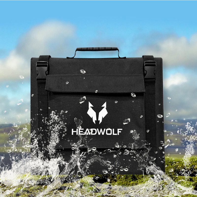 Us Direct Headwolf S100 100w 18v Bärbar Solpanel Vikbar Ip65 Vattentät För Kraftstation