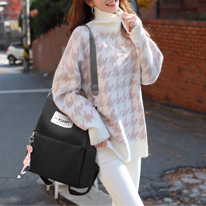 Utomhus Kvinnor Stöldskyddsryggsäck Oxford Tyg Vattentät Axelväska Girl School Back Pack