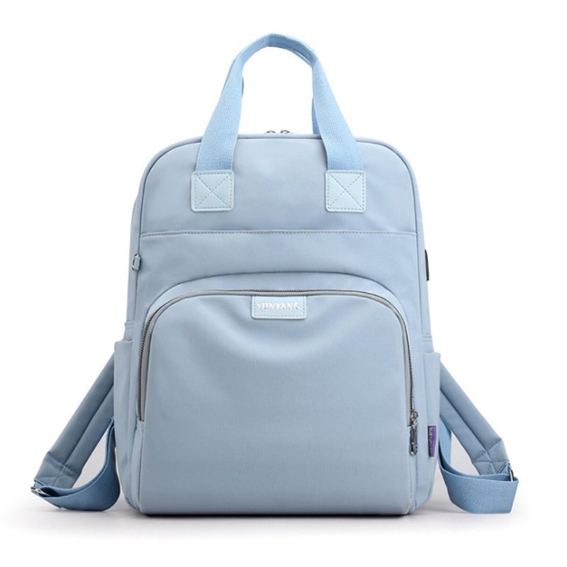 Utomhuscamping Kvinnor Usb-laddningsport Nylonryggsäck Skolväska Reseryggsäck Laptop