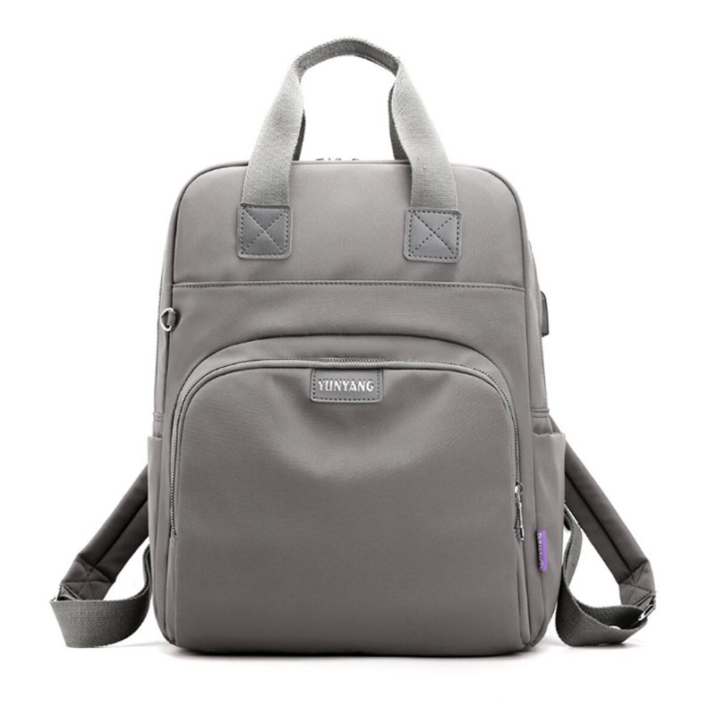 Utomhuscamping Kvinnor Usb-laddningsport Nylonryggsäck Skolväska Reseryggsäck Laptop