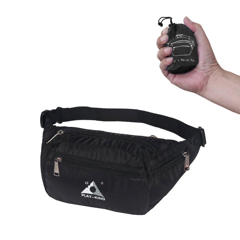 Utomhuslöpning Resor Midjeväska Vattentät Vikbar Fanny Pack För Herr Dam Jogging Gym