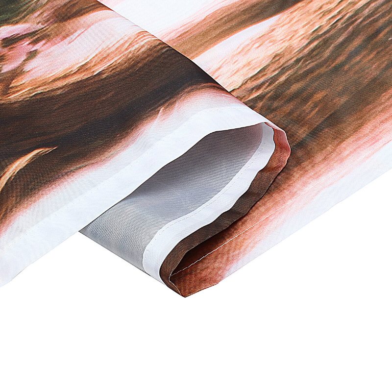 2 Paneler/set Anti-uv Mörkläggningsgardiner 3d Effekt Print Termiska Draperier