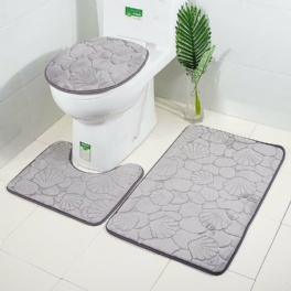 3 St Präglingsbadmatta För Badrum Memory Foam Badrumsmatta Toalettmatta Badrumsgolvmatta