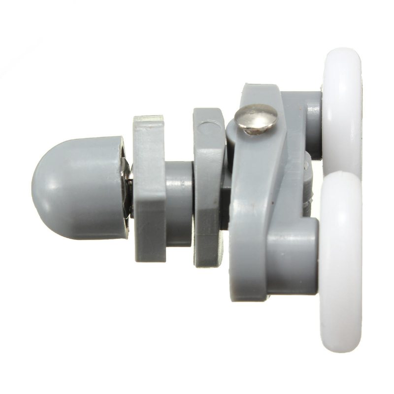4 St Twin Bottom Top Duschdörr Rullar Remskivor Hjul Löpare Slider 20mm Duschkran Tillbehör