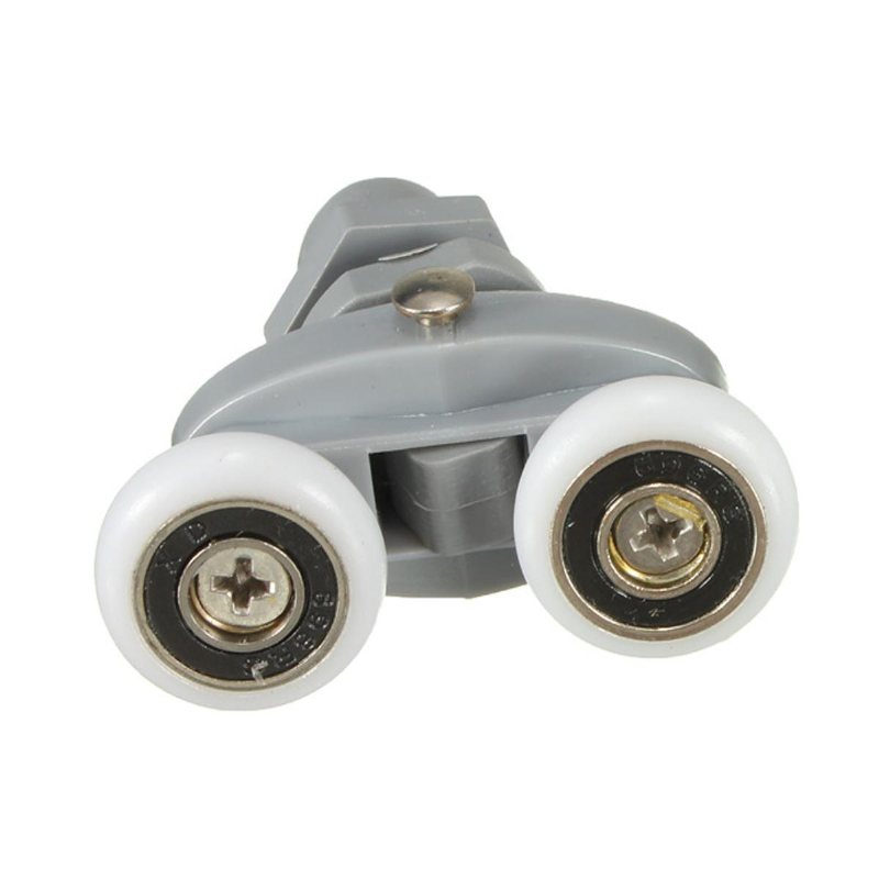 4 St Twin Bottom Top Duschdörr Rullar Remskivor Hjul Löpare Slider 20mm Duschkran Tillbehör