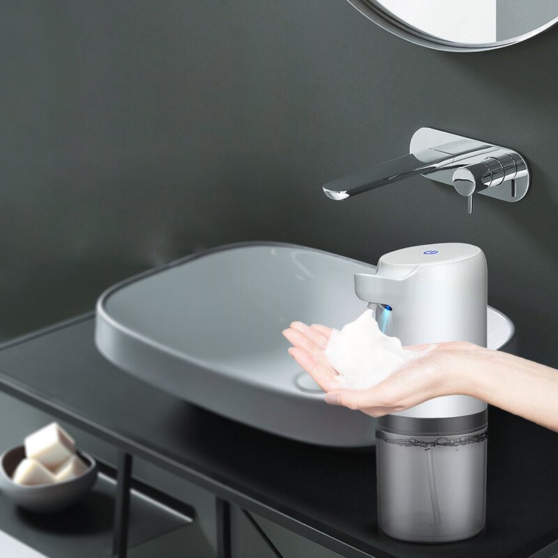 Automatisk Tvålautomat Intelligent Beröringsfri Skummaskin Handdesinfektionsmedel Ipx4 400ml Kapacitet Vattentät För Toaletter Kök Hotell