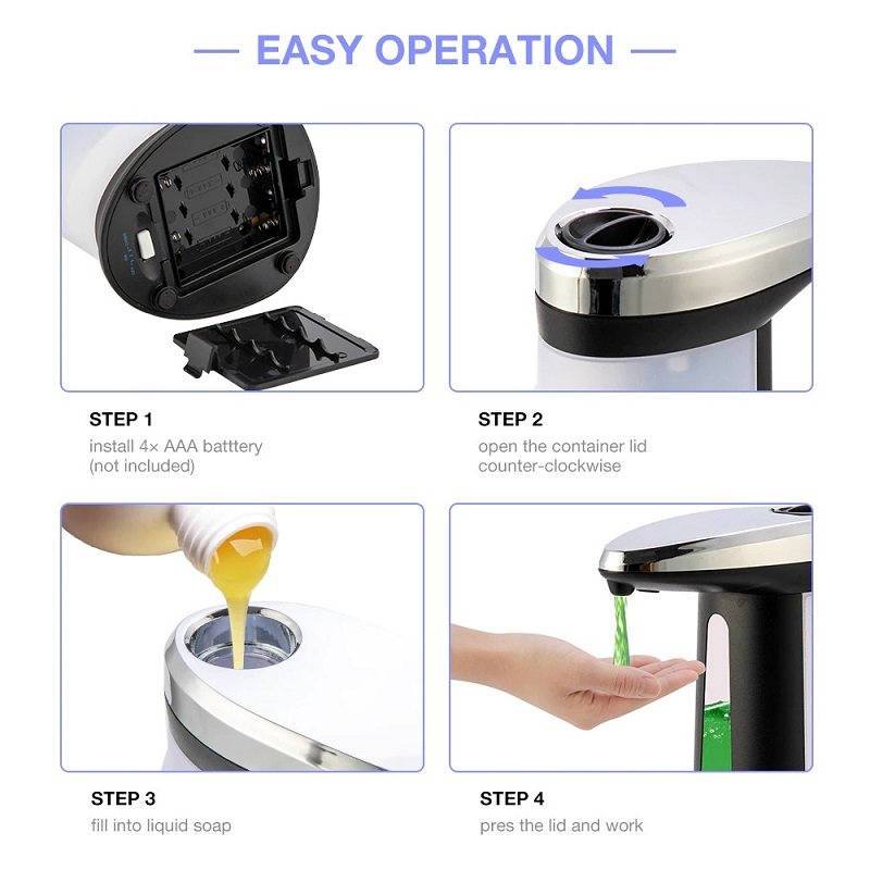 Automatisk Tvåldispenser Beröringsfri Smart Sensor 400ml