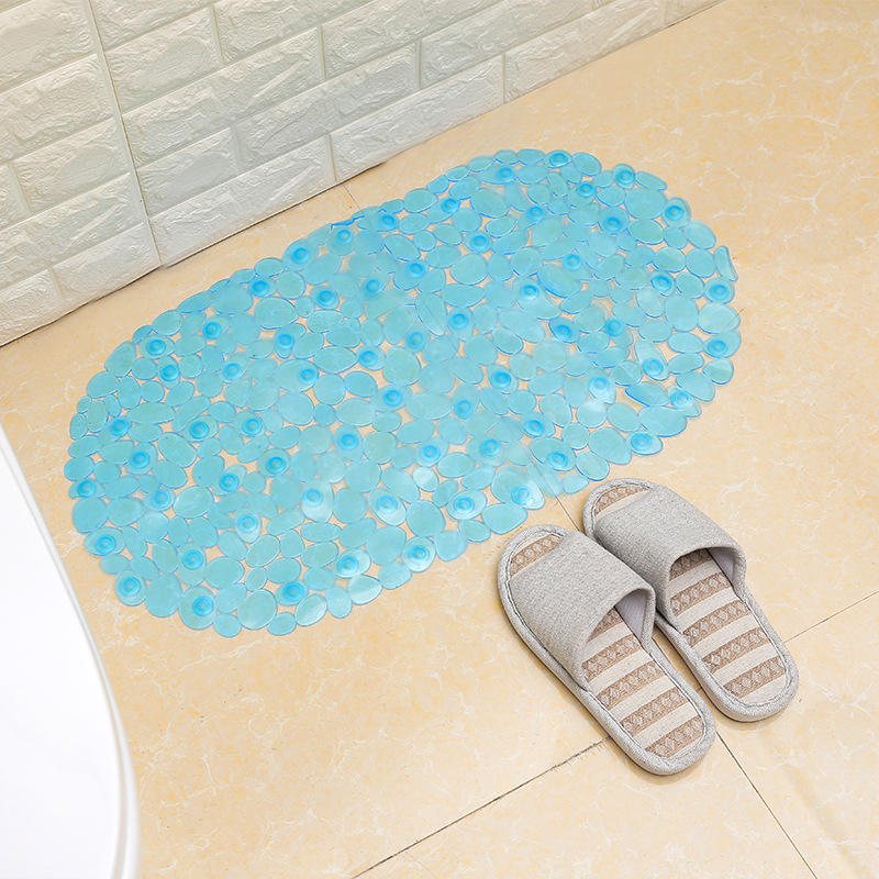 Honana Bx-129 68x38cm Pvc Pebbles Transparent Halkfri Badrumsmatta Kök Badkar Sugkoppar Non-to